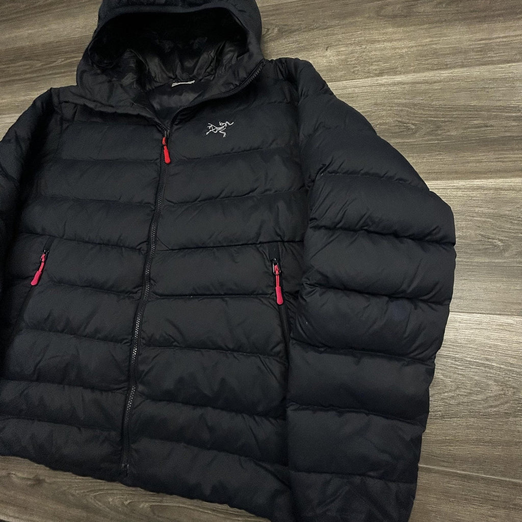 Arc'teryx Thorium AR Hoody Jacket Mens Large Black Down Hooded Full Zip Warm