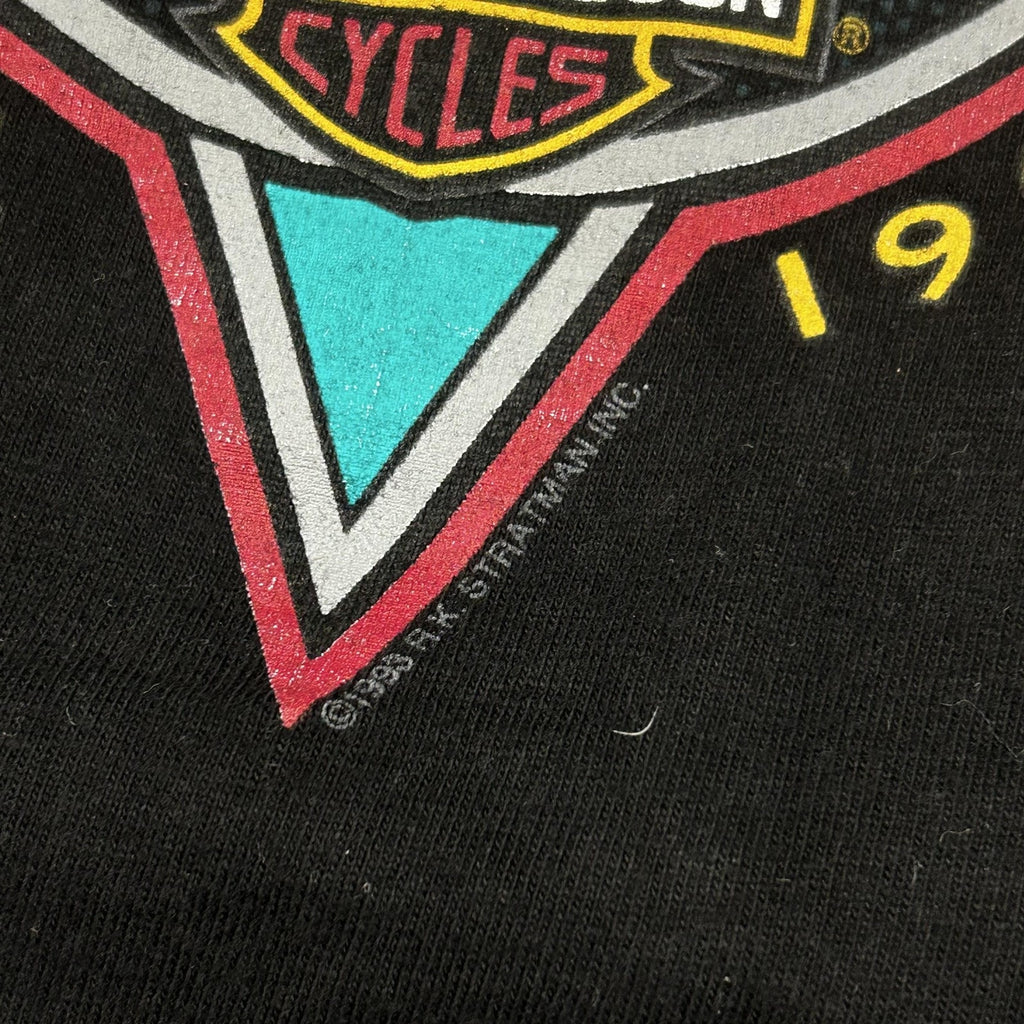 Vintage Harley Davidson Shirt Mens Large Black Eagle Single Stitch 1993 90s USA