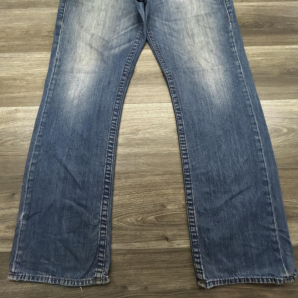 Vintage True Religion Straight Jeans Mens 40x34 Blue Regular Fit Made in USA