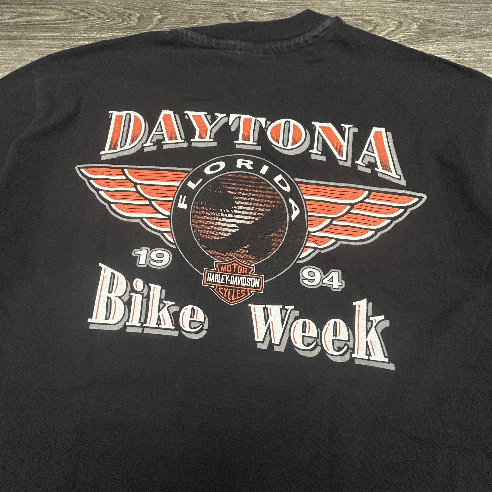 Vintage Harley Davidson Shirt Mens Large Black Daytona Bike Week 1994 90s USA