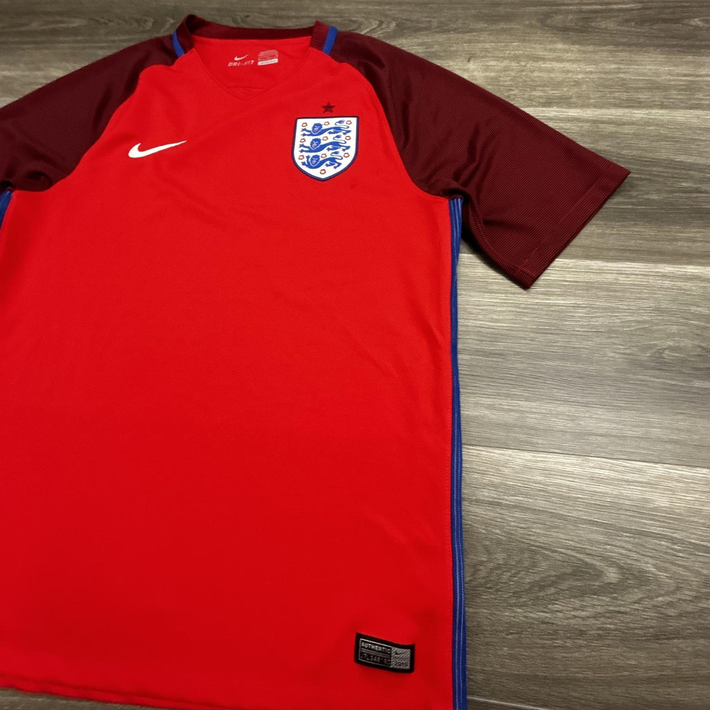 England National Team Jersey Mens Medium Red Football Soccer Nike Away 2016/2017
