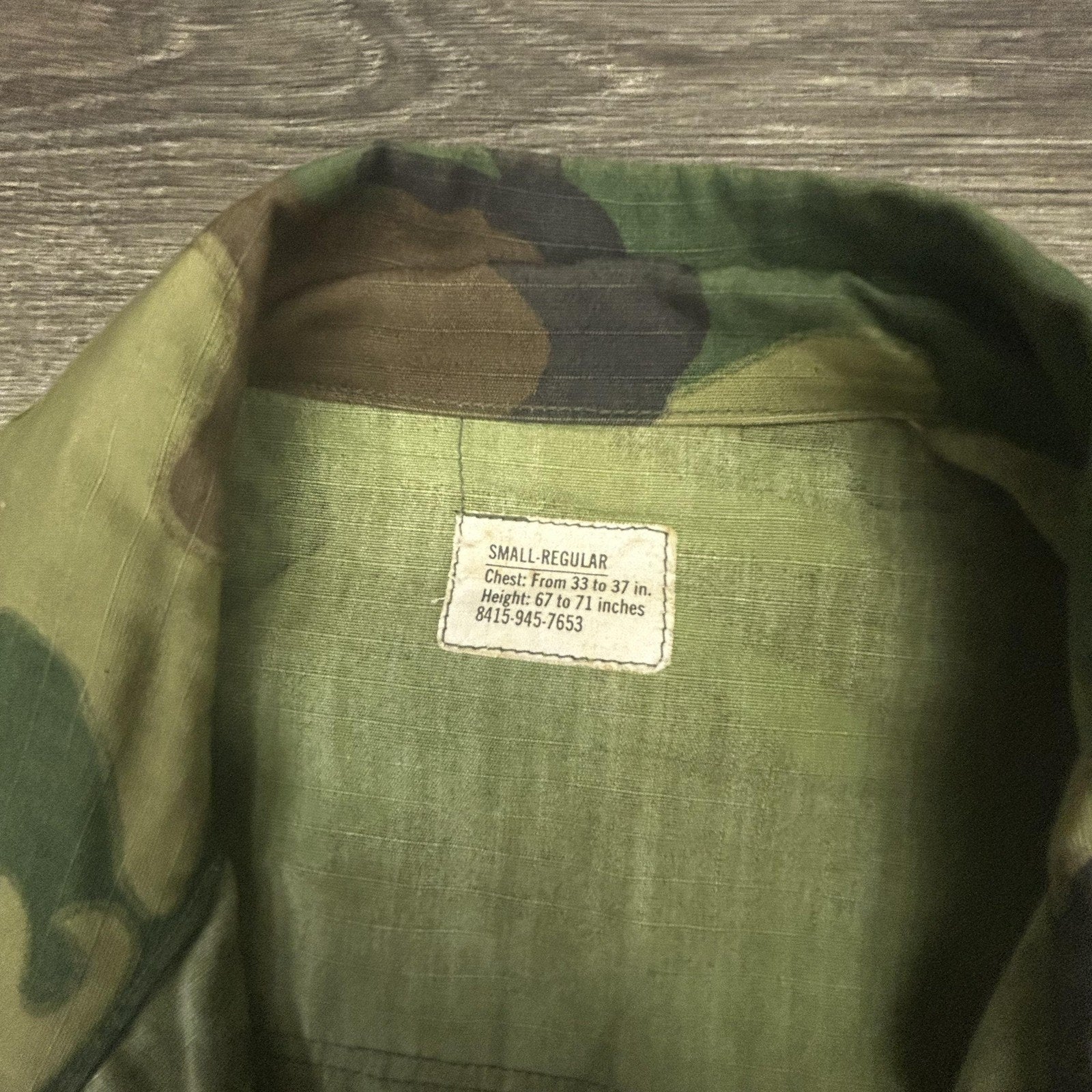 Vintage Vietnam ERDL Jungle Jacket Coat Small Ripstop Poplin Slant Pocket US 70s