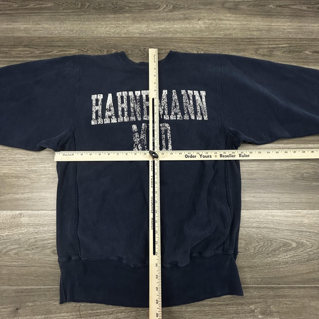 Vintage 90s Champion Reverse Weave Sweatshirt Mens XL Navy Hahnemann Med USA