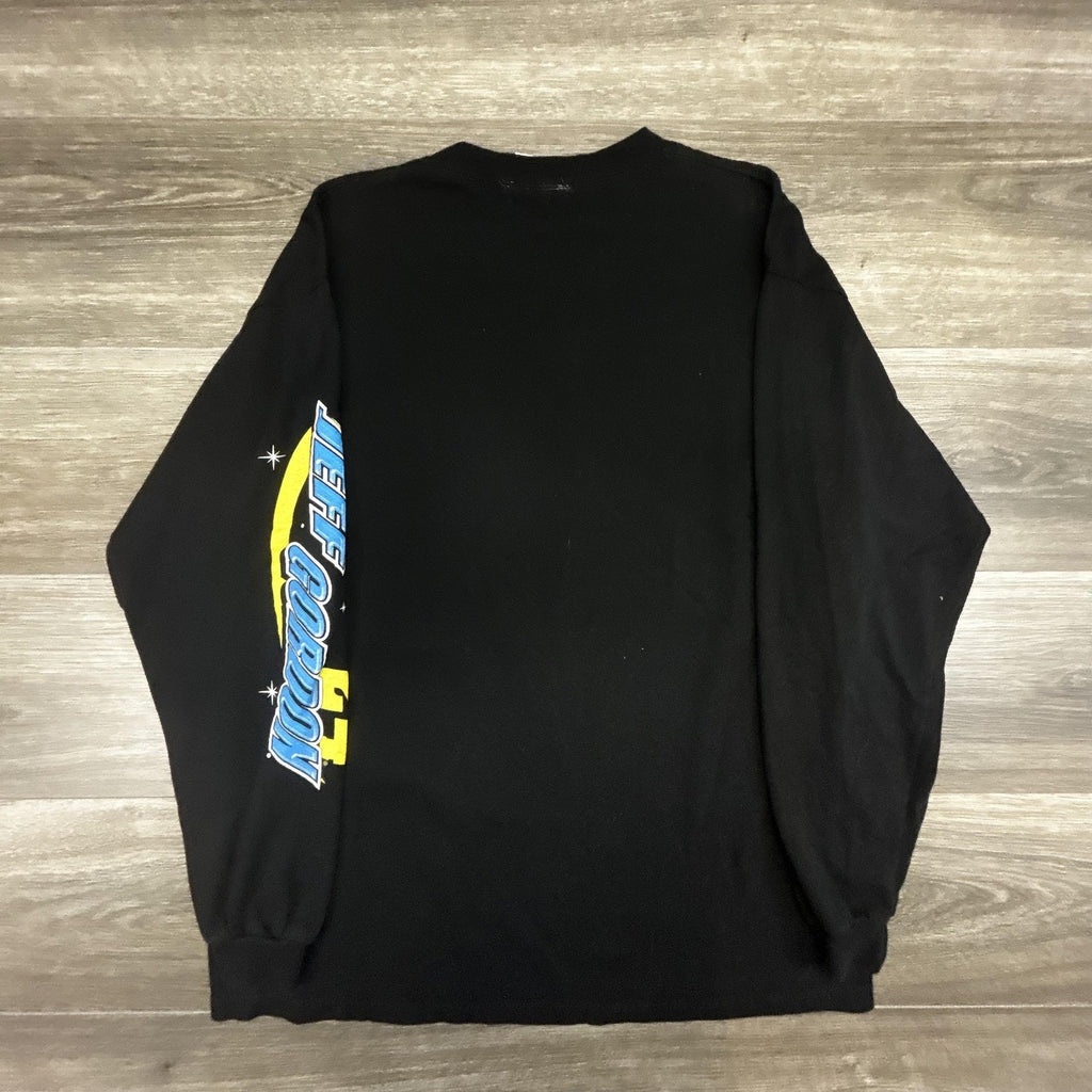 Vintage Nascar Jeff Gordon Shirt Mens Large Black Long Sleeve DuPont Racing 90s