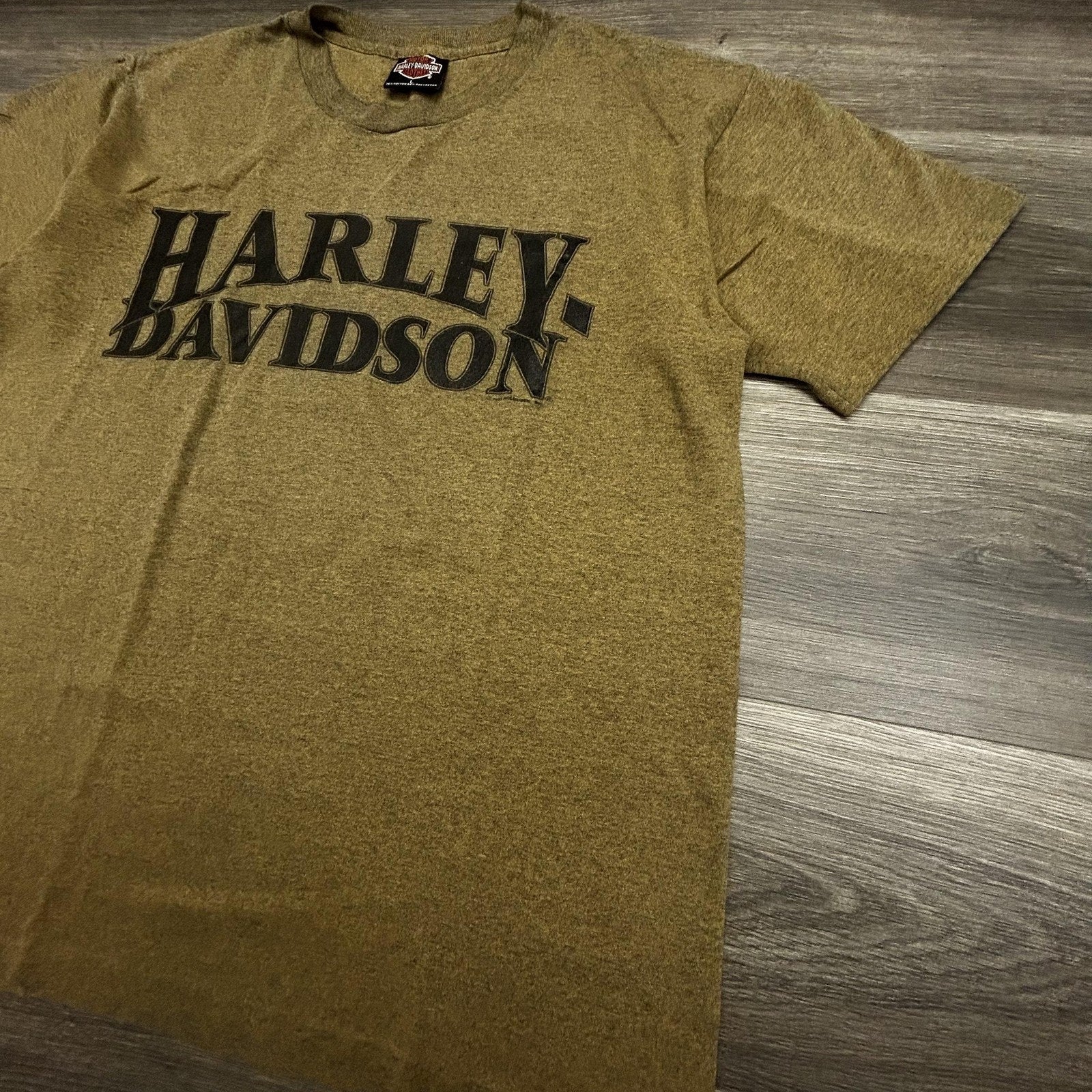 Vintage Harley Davidson Shirt Mens Large Gold Single Stitch Eagle Made USA 80s