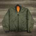 Vintage 70s Vietnam MA-1 Bomber Jacket Medium Flyers Man Intermediate Green USA