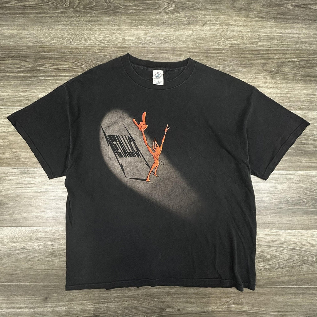 Vintage Metallica Shirt Mens Extra Large Black Devil Horns Sanitarium 2003 USA