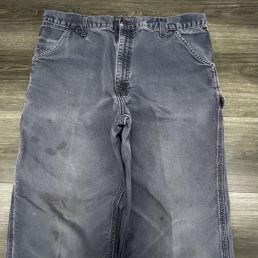 Vintage Carhartt Carpenter Pants Mens 38x32 B11 PTL Blue Baggy Relaxed Faded 90s
