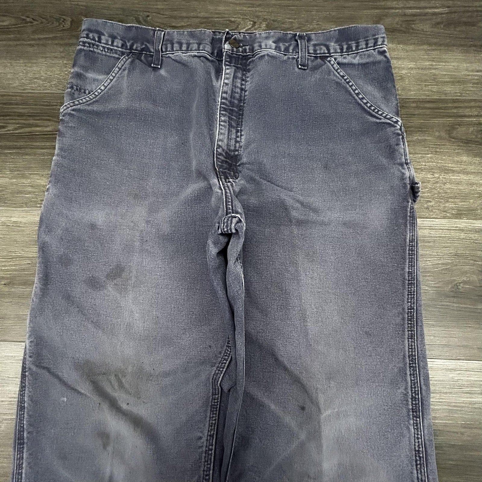 Vintage Carhartt Carpenter Pants Mens 38x32 B11 PTL Blue Baggy Relaxed Faded 90s