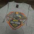 Vintage Harley Davidson Shirt Mens Large Gray Eagle Powertrain Tour 1999 USA 90s