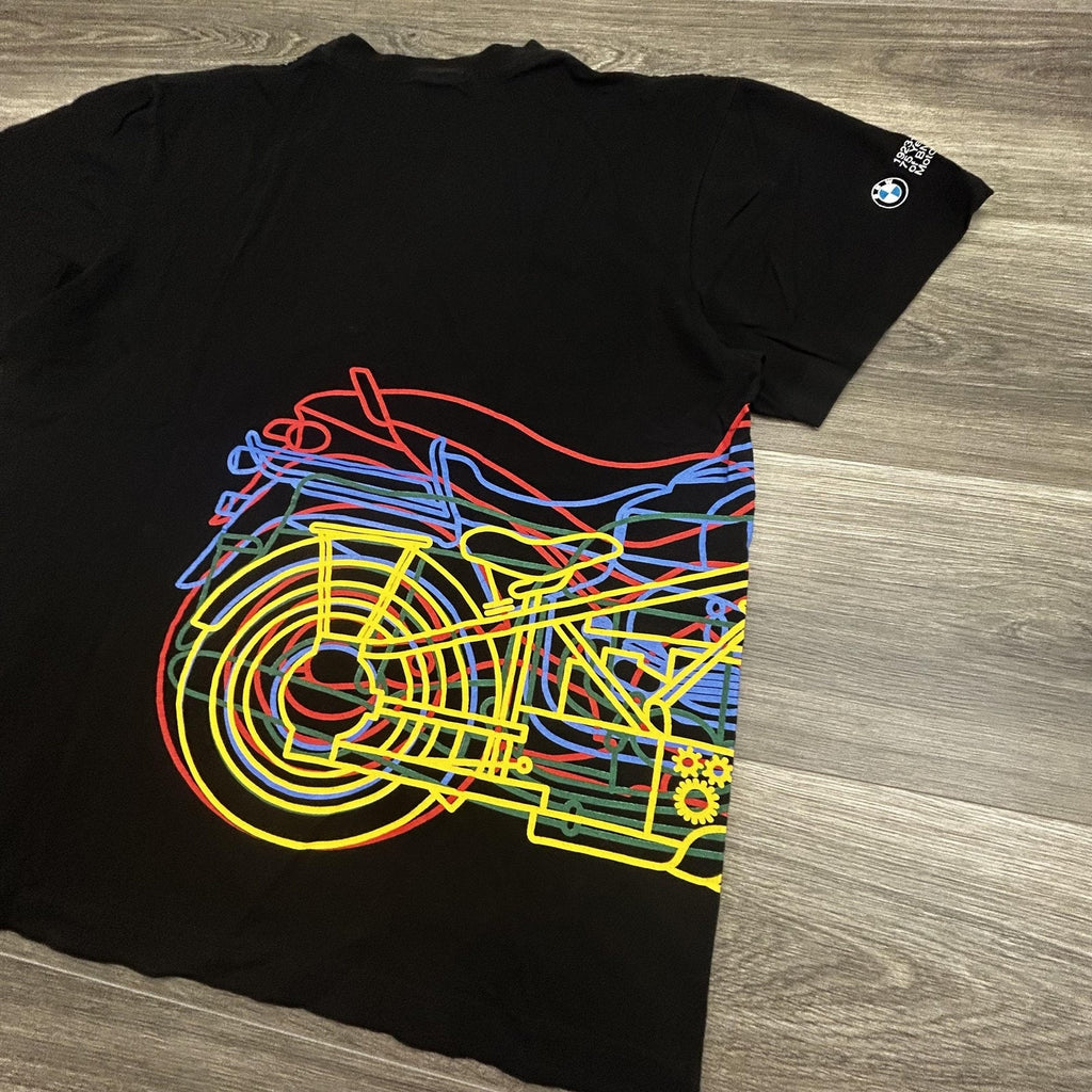 Vintage BMW Motorcycle Guggenheim Museum Shirt Mens Large Black Neon 90s Canada