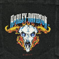 Vintage Harley Davidson Shirt Mens Large Black Pocket Flame Skull Single 90s USA