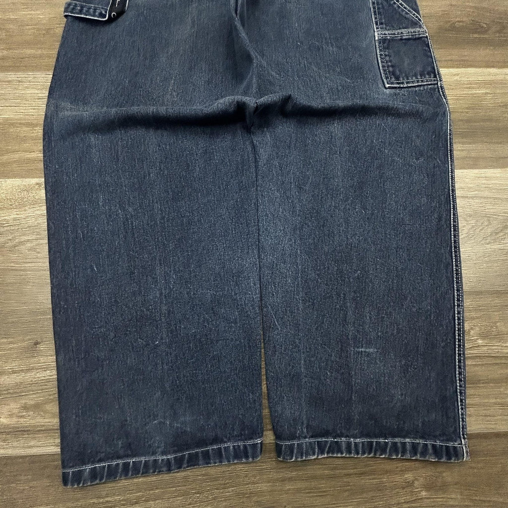 Vintage Sean John Jeans Mens 38x32 Dark Wash Baggy Wide Leg Hip Hop Diddy Y2K