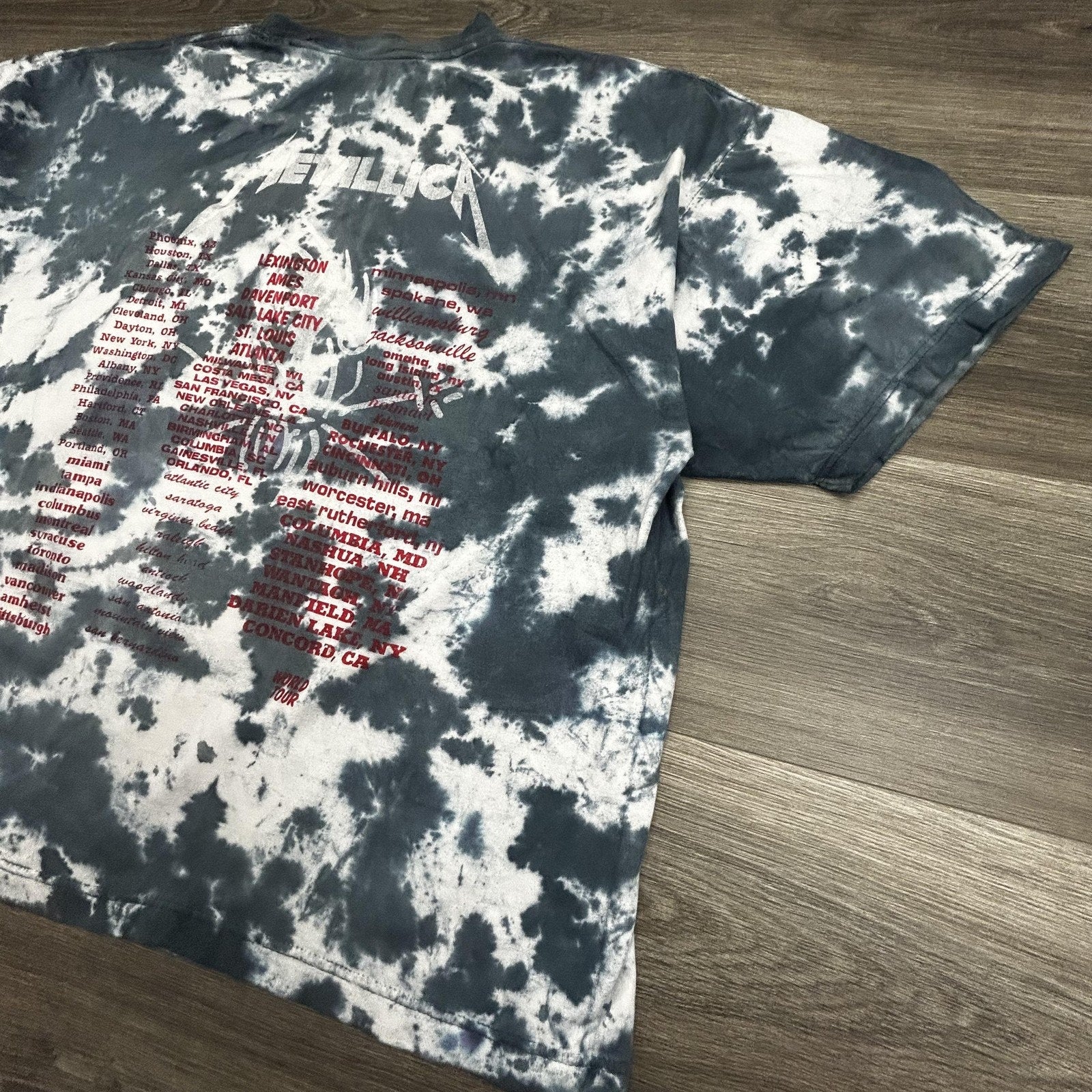 Vintage Metallica Shirt Mens XL Binge & Purge Tie Dye Live Tour Graphic 1994 90s