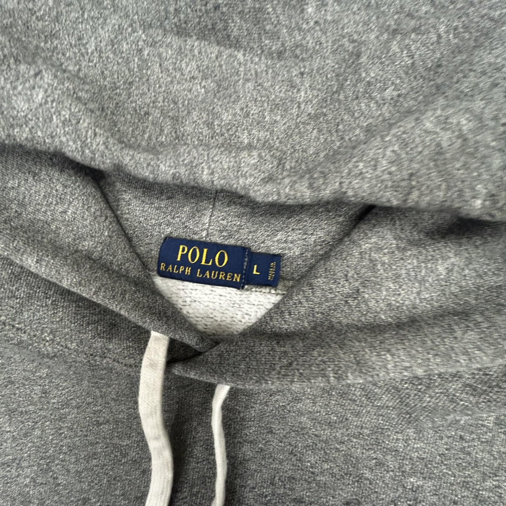 Polo Ralph Lauren Hoodie Mens Large Gray New York NY 1967 Graphic Logo Two Tone