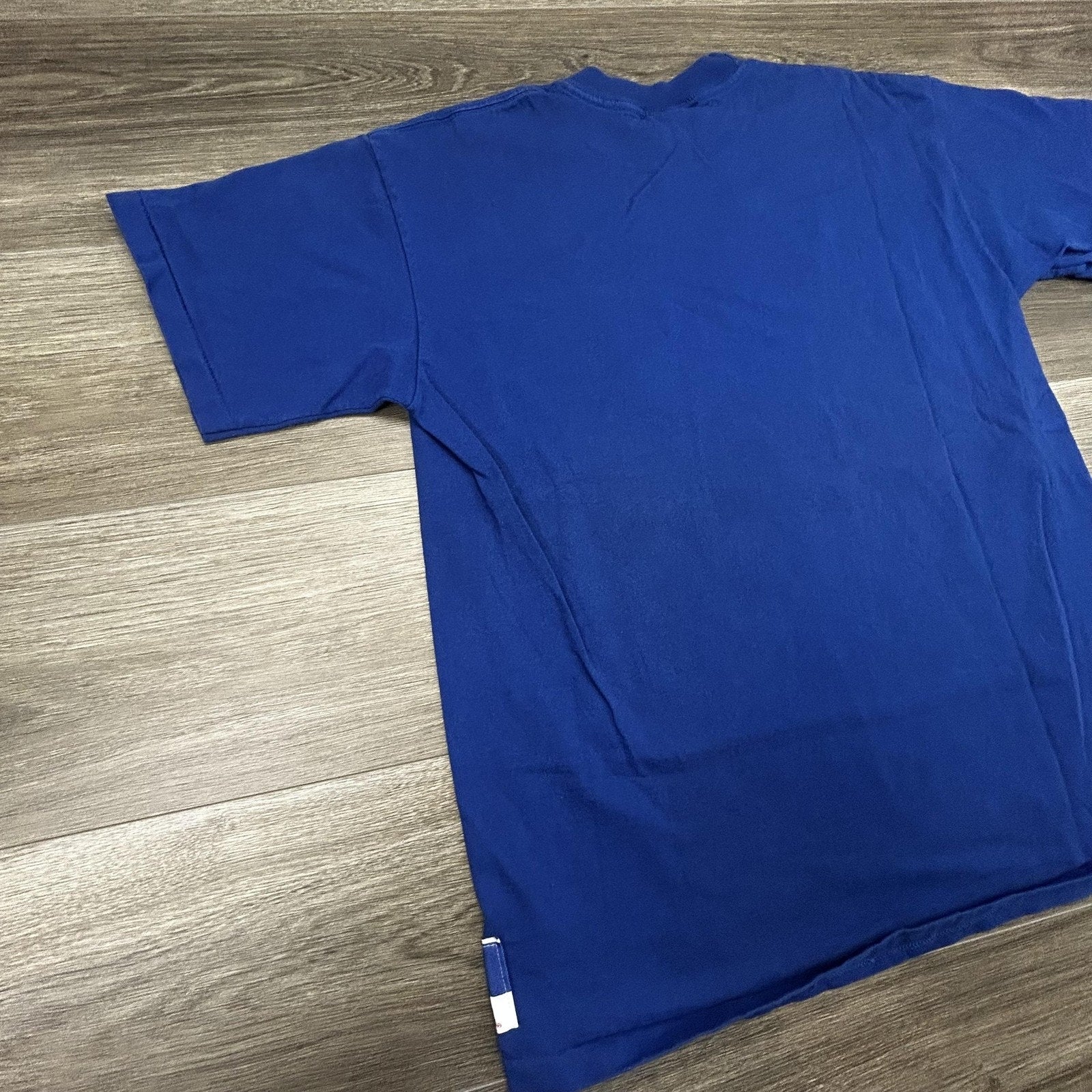Vintage Detroit Pistons Shirt Mens Medium Blue NBA Basketball Graphic Nutmeg USA