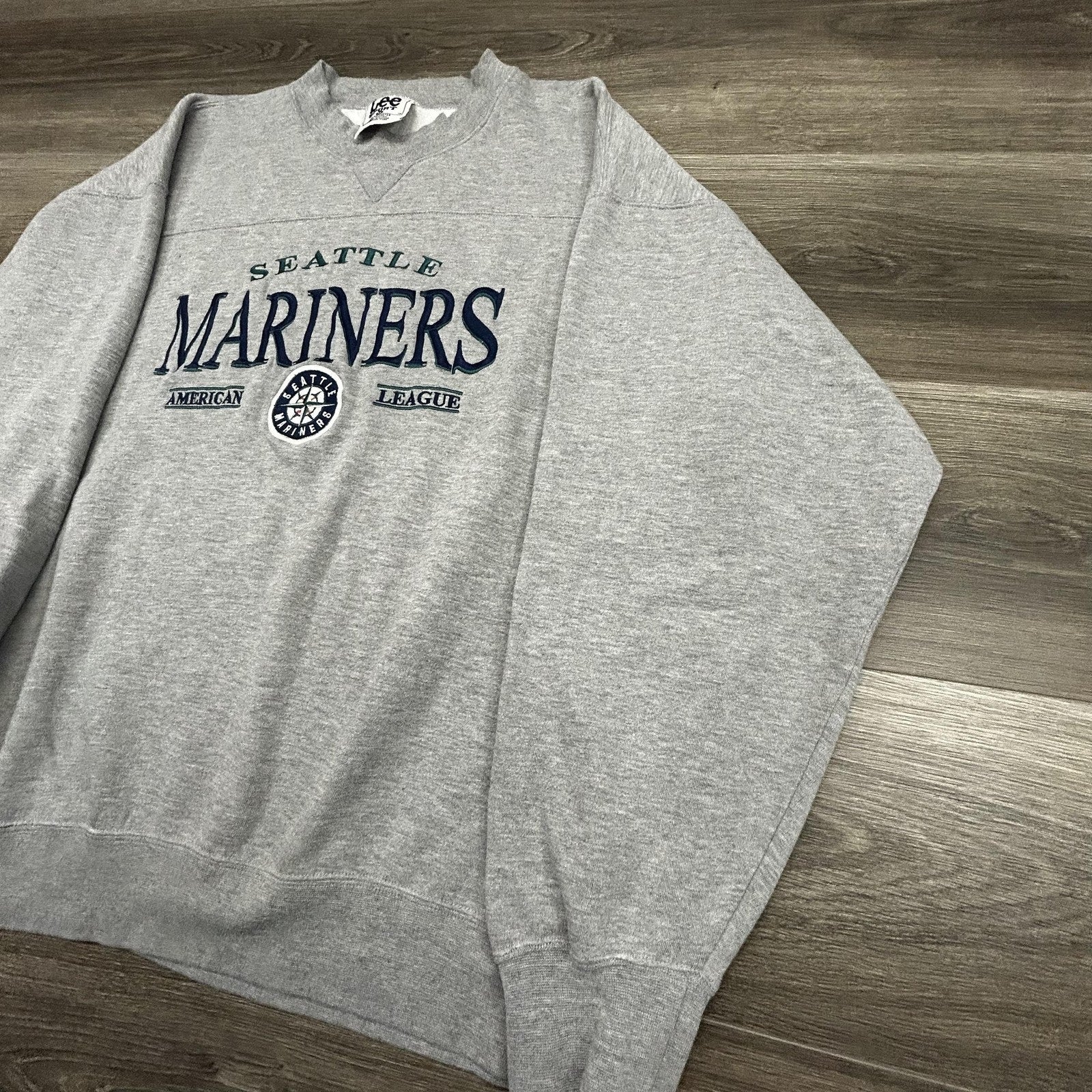 Vintage Seattle Mariners Sweatshirt Mens XL Gray MLB Baseball Lee Pullover 90s