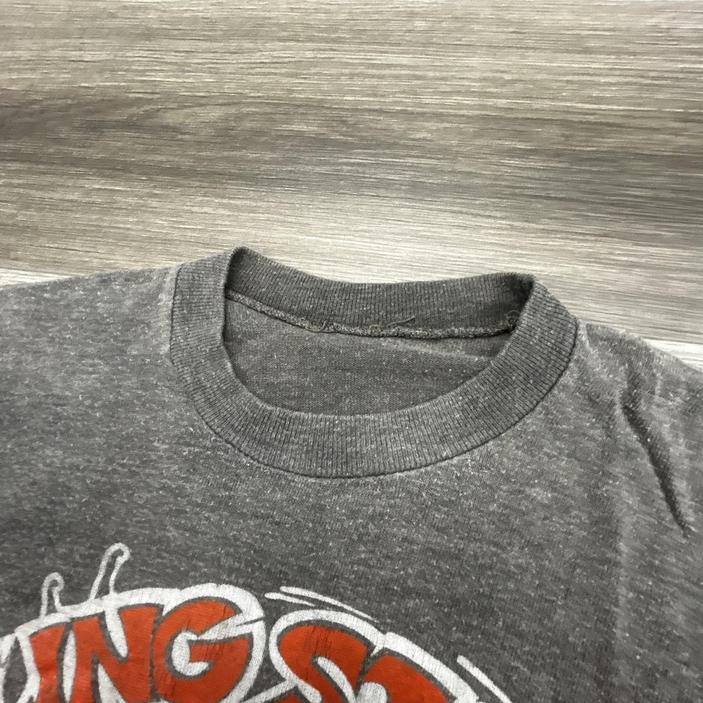 Vintage Rolling Stones Shirt Mens Small Gray US Tour 1978 Dragon 70s Made USA