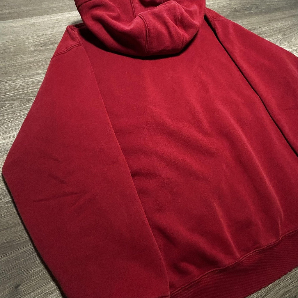 Vintage Carhartt Hoodie Mens XL Red Embroidered Logo Faded Skater K184 Y2K