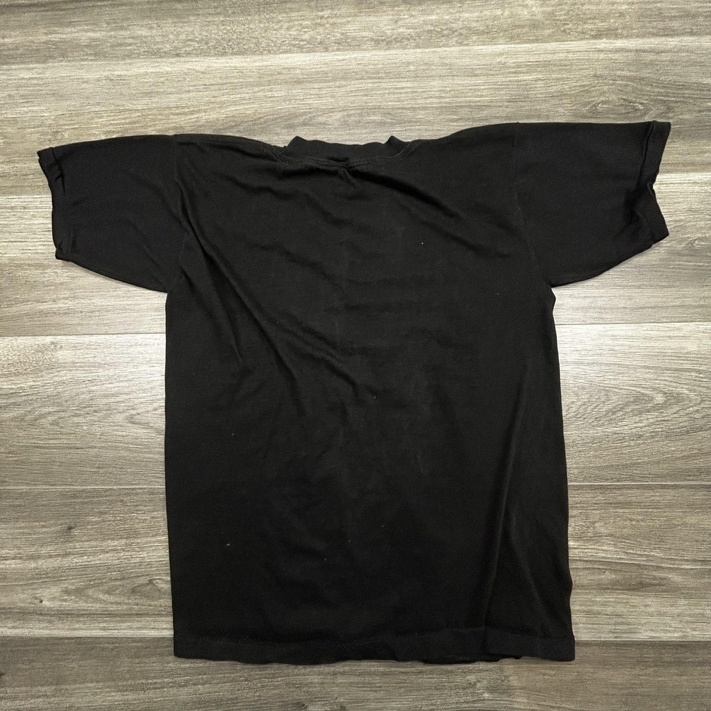 Vintage Venice Muscle Beach Shirt Mens Small (Tag XL) Black Bodybuilding 80s USA