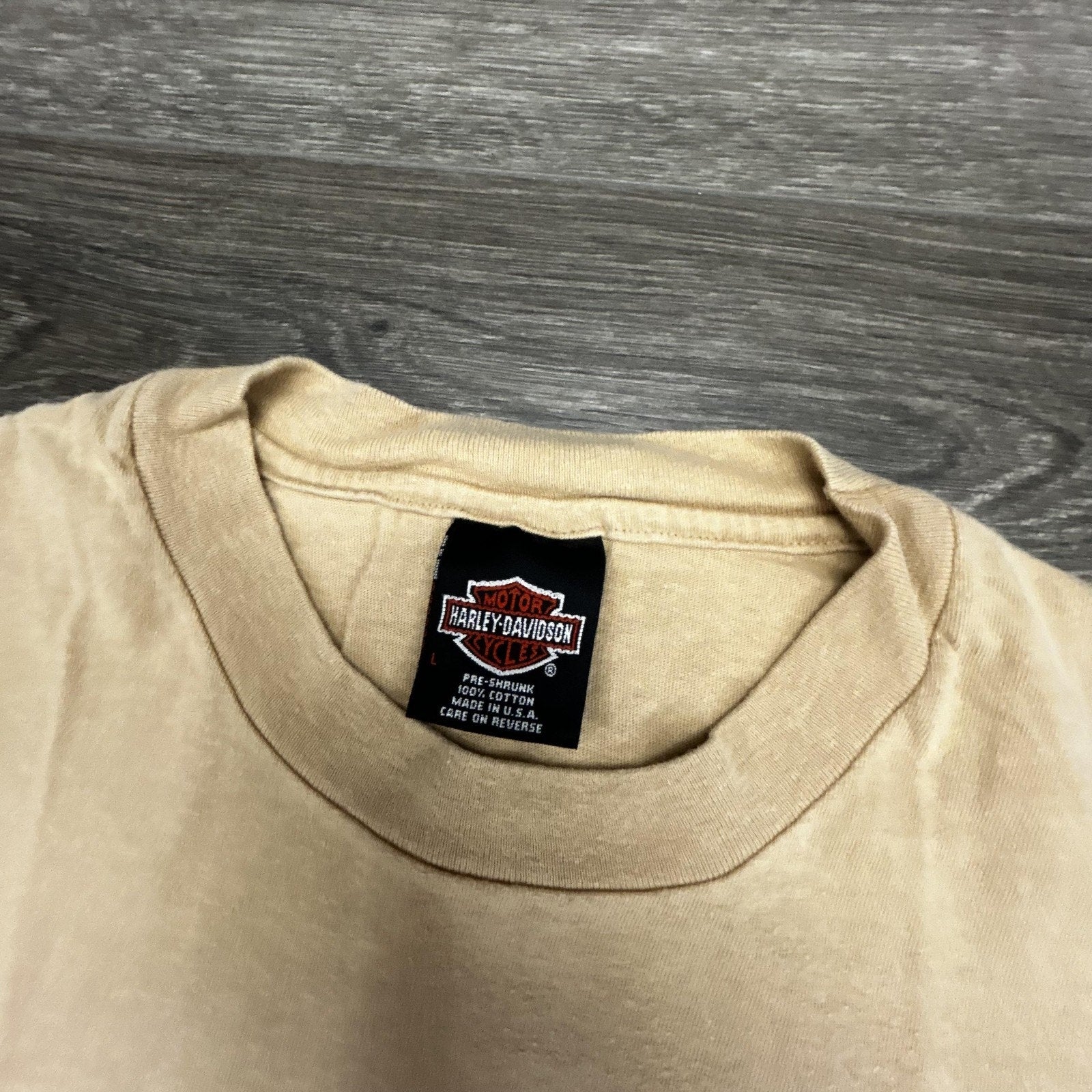 Vintage 90s Harley Davidson Shirt Mens Large Brown Single Stitch 1997 Made USA