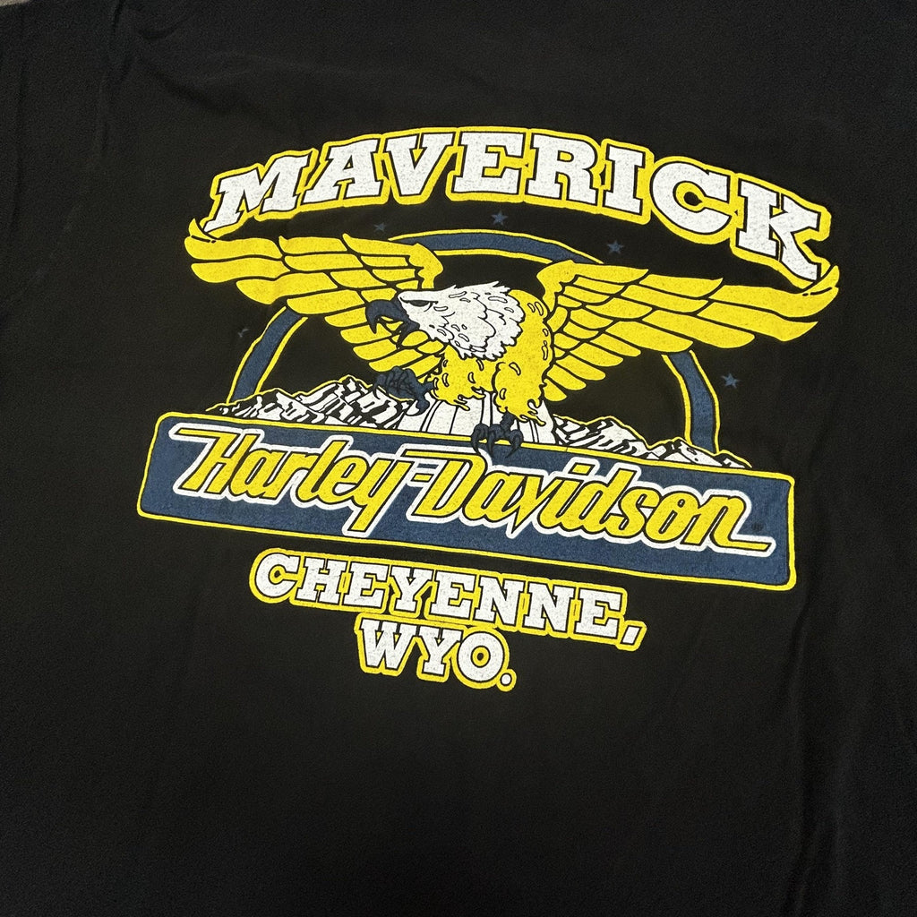 Vintage Harley Davidson Shirt Mens Large Black Eagle Pocket Single Stitch 90s