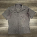 True Vintage 50s Button Up Shirt Mens Medium Gray Short Sleeve Faded Thin USA