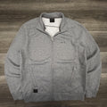 Oakley Sweatshirt Mens Large Gray Full Zip Fleece High Neck Logo Pockets Gorp