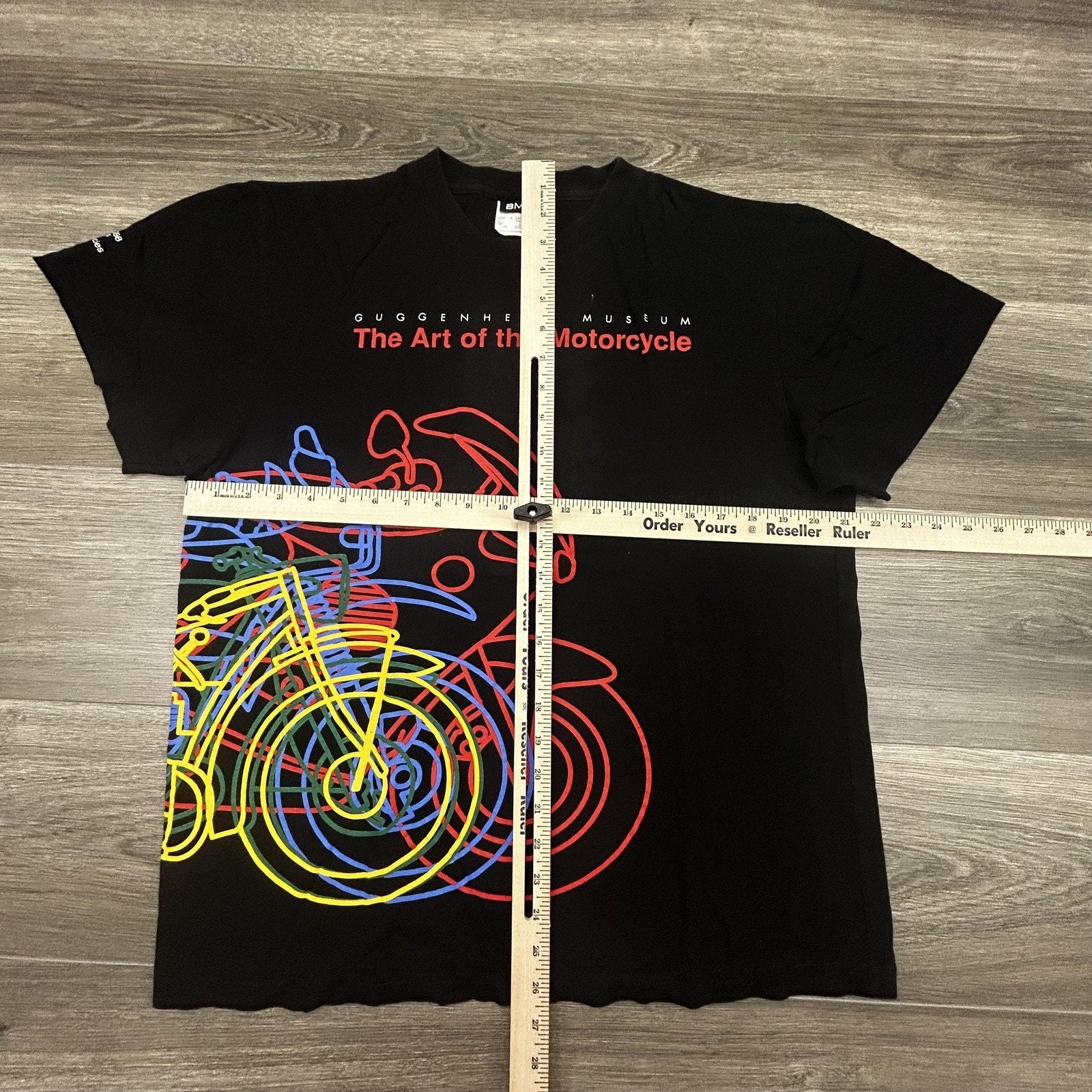 Vintage BMW Motorcycle Guggenheim Museum Shirt Mens Large Black Neon 90s Canada
