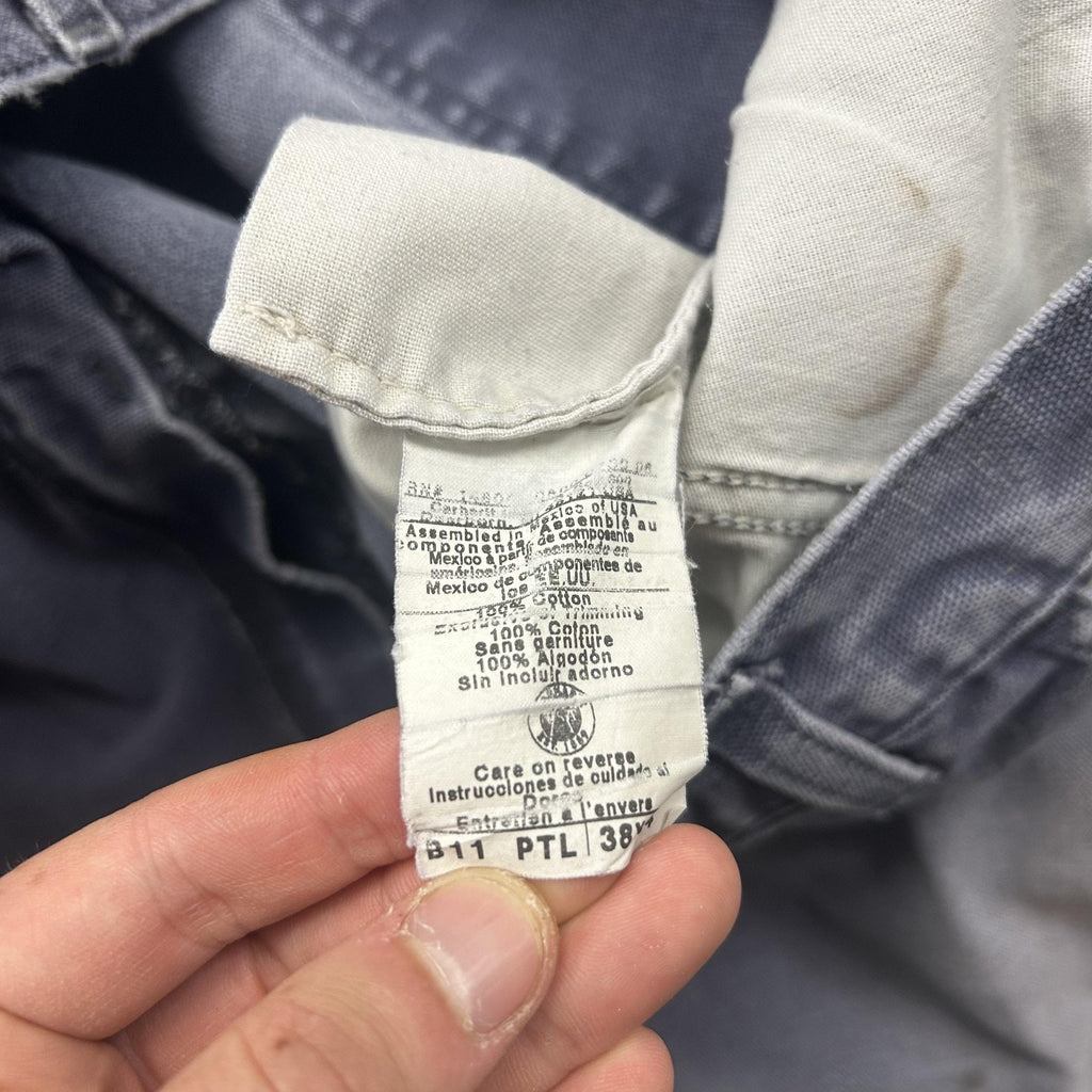 Vintage Carhartt Carpenter Pants Mens 38x32 B11 PTL Blue Baggy Relaxed Faded 90s