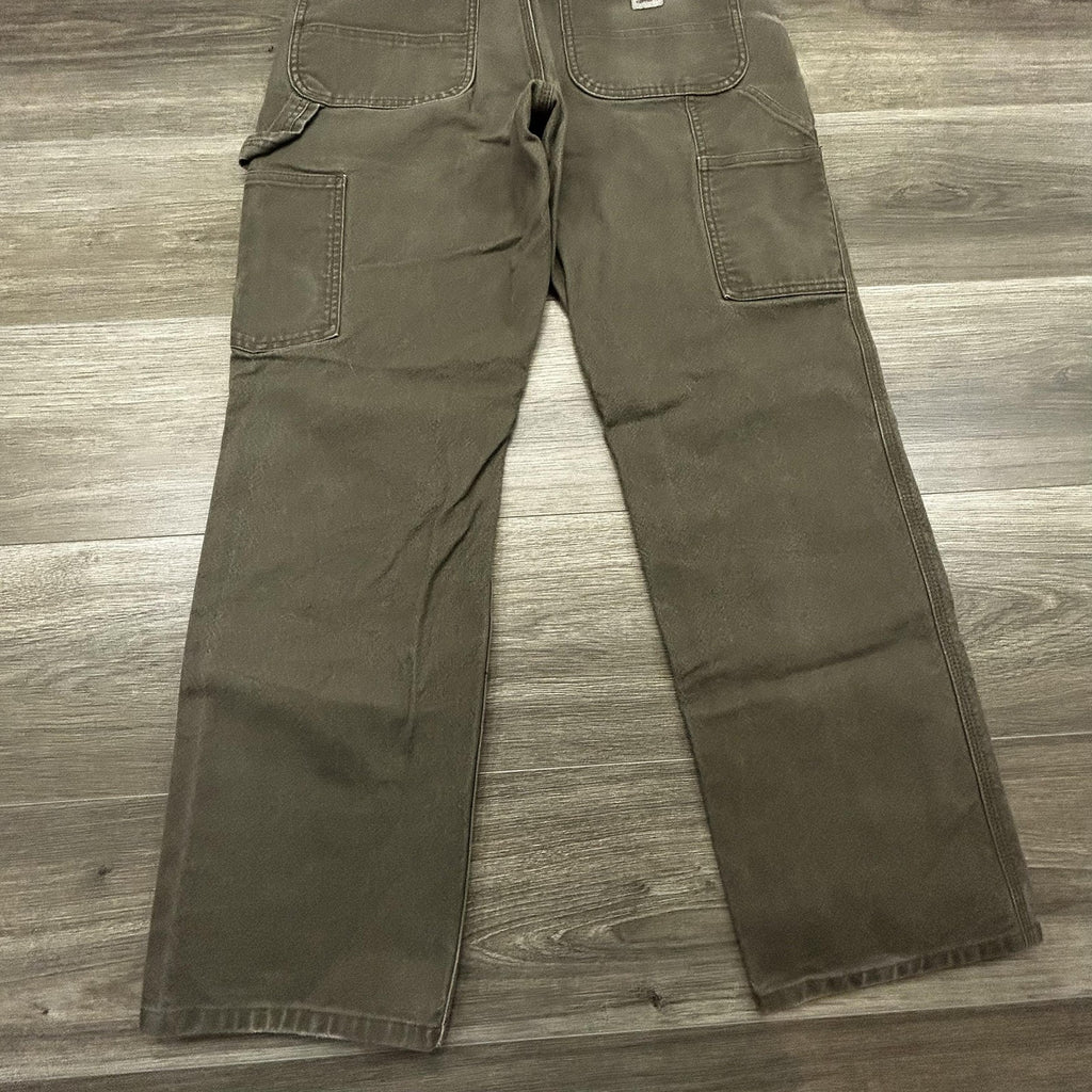 Carhartt Carpenter Pants Mens 32x30 Green Brown Rugged Flex Relaxed Fit BN3279