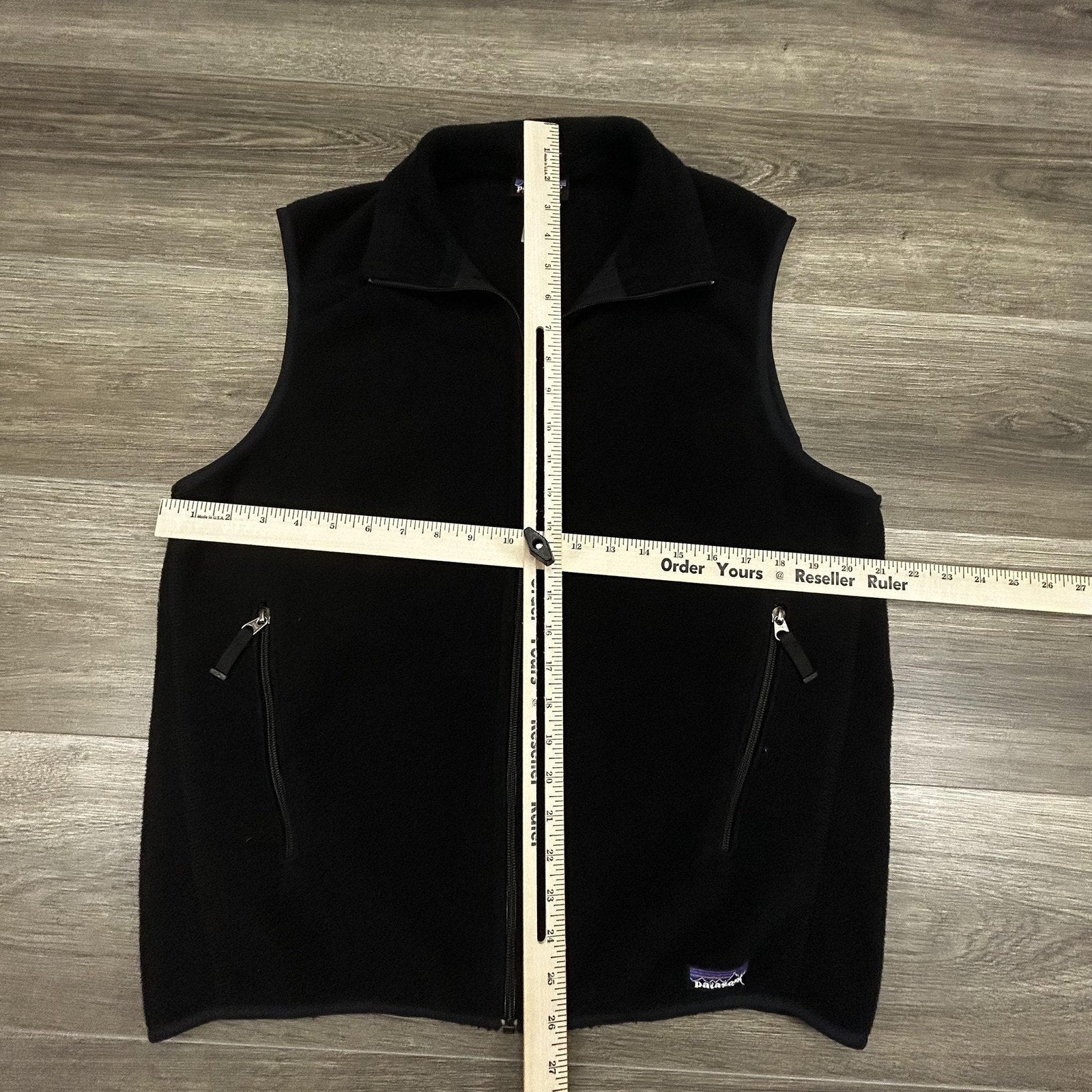 Vintage Patagonia Synchilla Fleece Vest Mens Medium Black Full Zip Gorp 90s USA