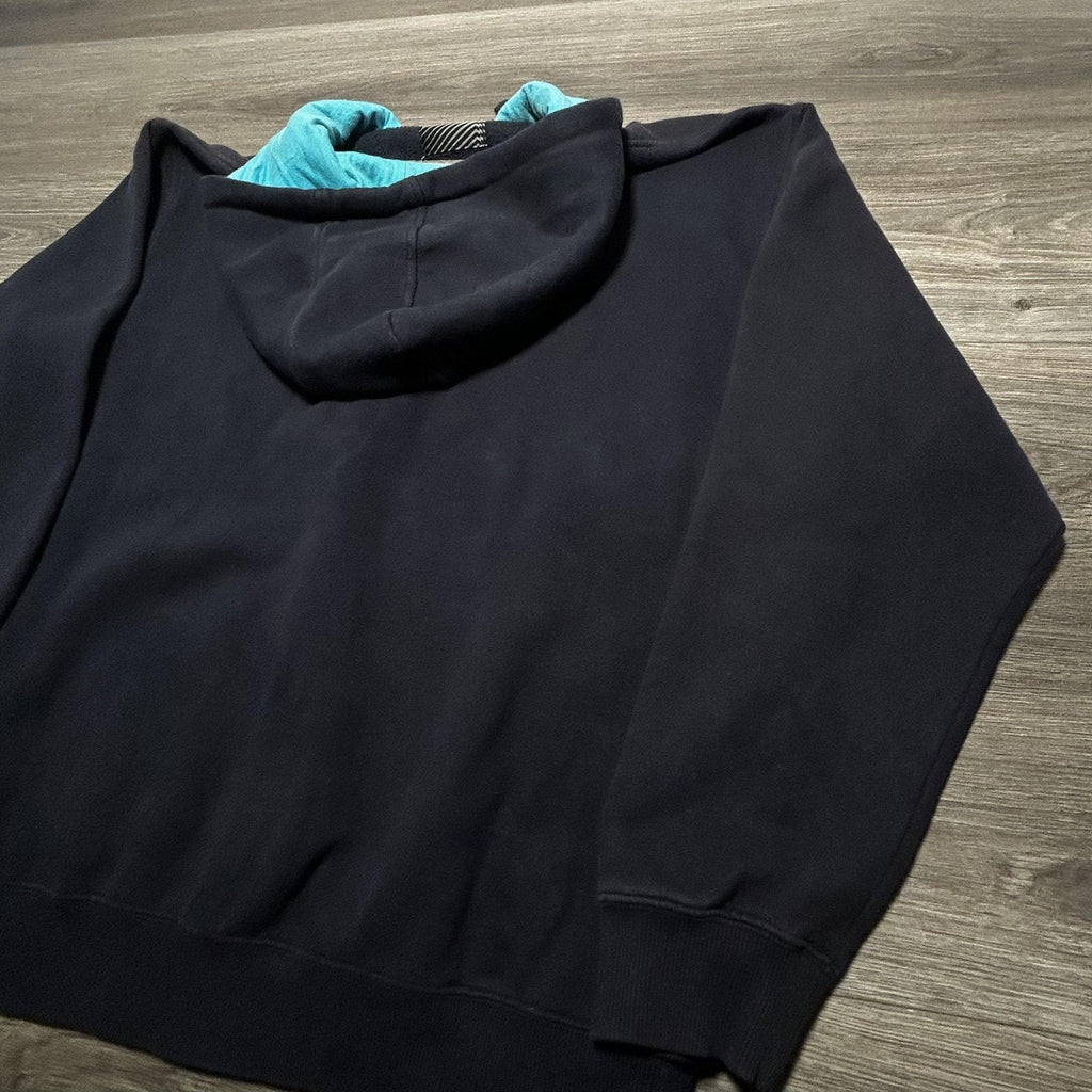 Vintage Oakley Software Hoodie Mens Large Blue Full Zip Tech Gorp RARE Y2K