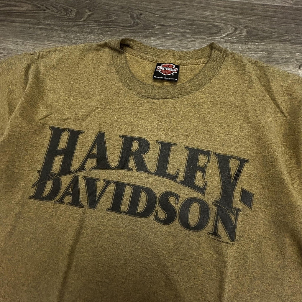 Vintage Harley Davidson Shirt Mens Large Gold Single Stitch Eagle Made USA 80s