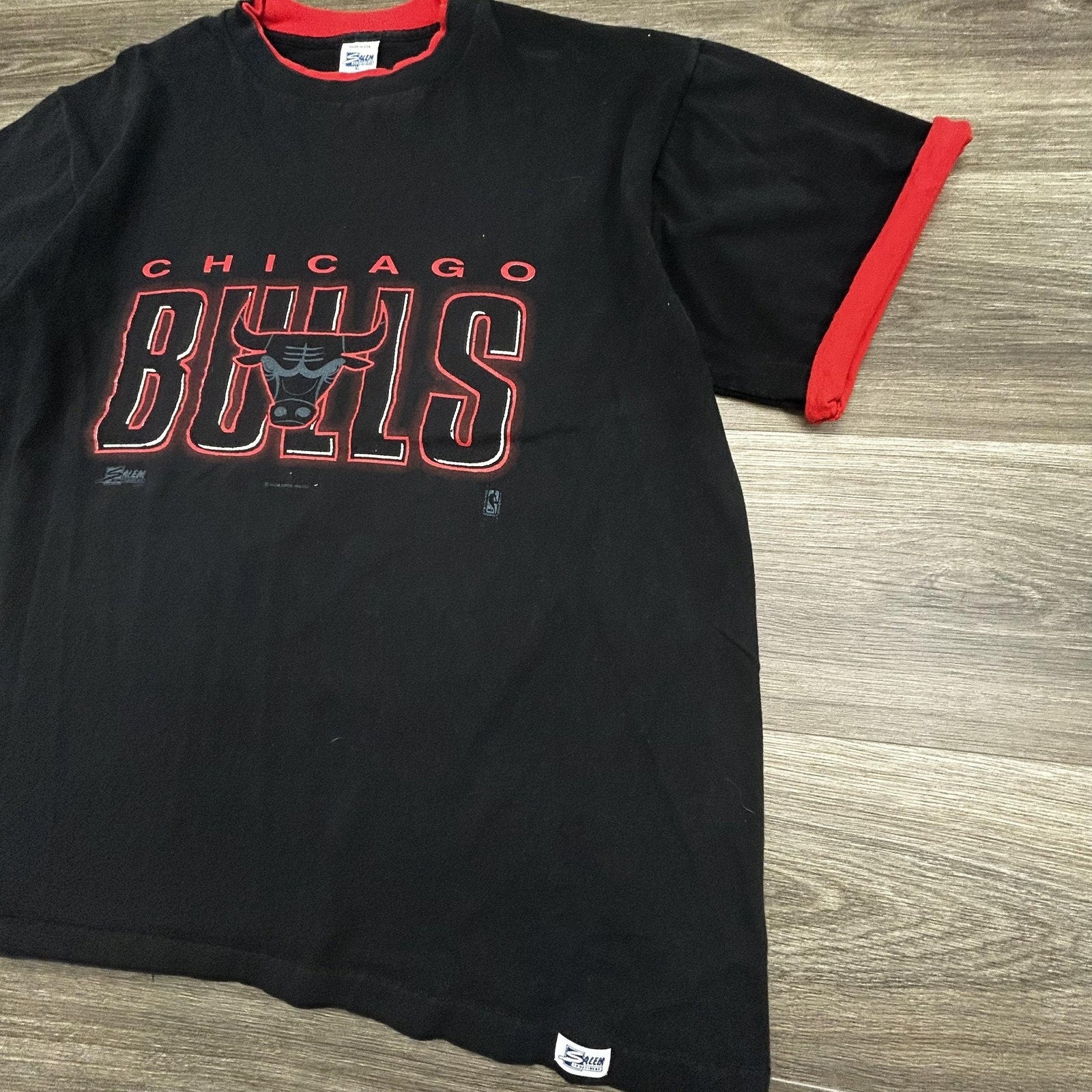 Vintage Chicago Bulls Shirt Mens XL Black Double Sleeve NBA Basketball 90s USA