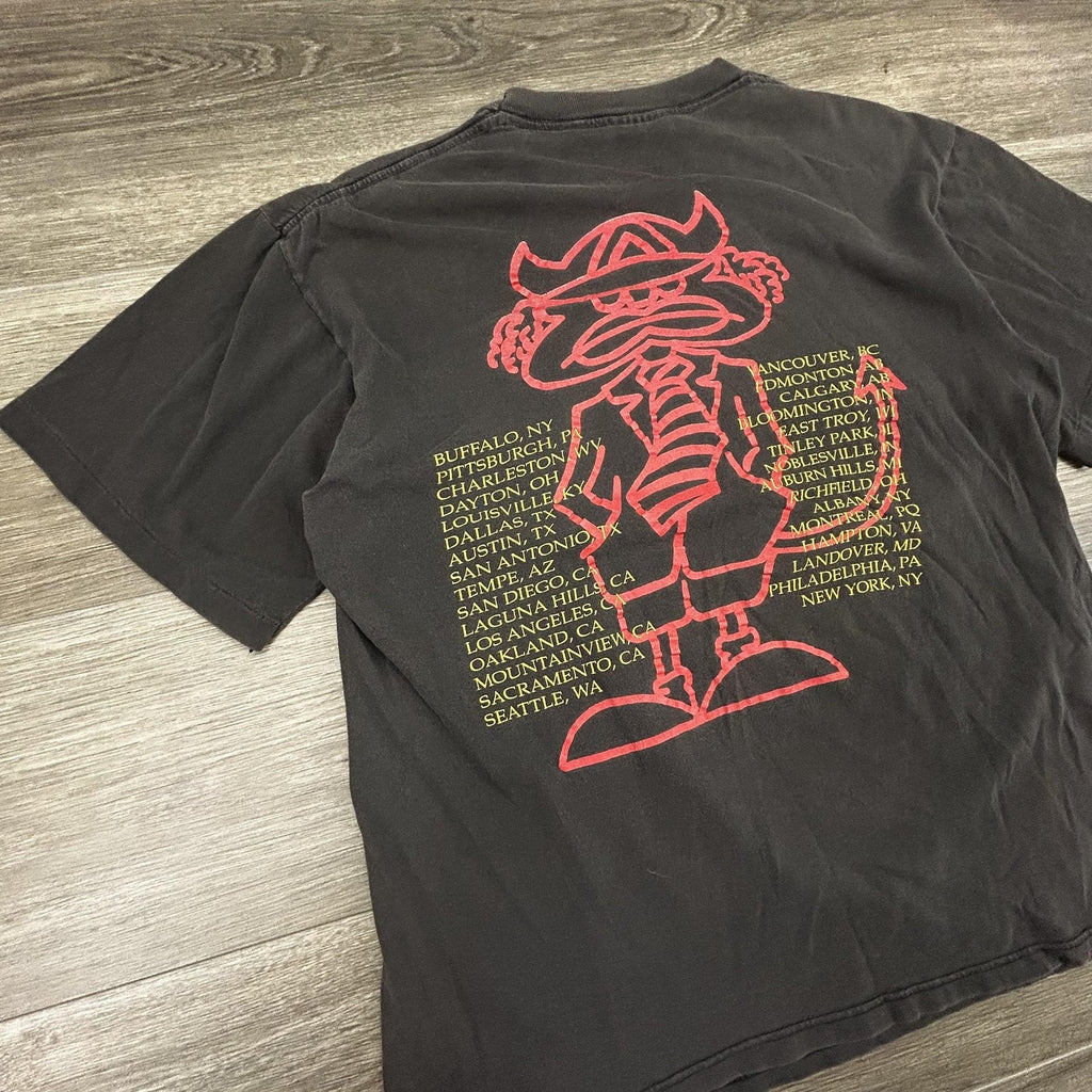 Vintage AC/DC The Razors Edge Shirt Mens Fits Small (L) Black Brockum 1990 USA