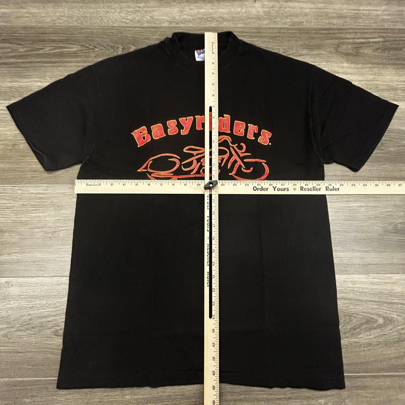 Vintage Easyriders Shirt Mens Large Black Faded Single Stitch Biker 90s USA 1994