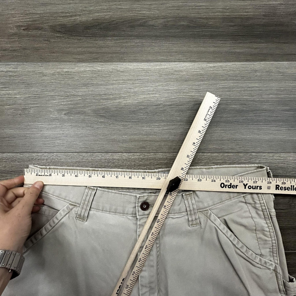 Vintage Old Navy Painter's Jeans Mens 36x30 Beige Relaxed Wide Leg Carpenter Y2K