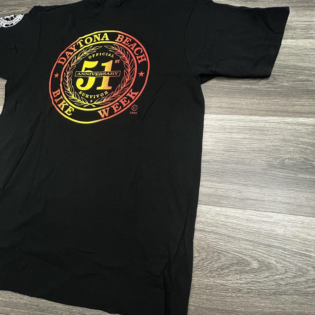 Vintage Daytona Bike Week Shirt Mens Large Black Eagle Single Stitch 90s USA